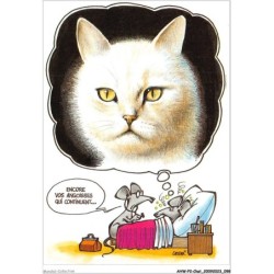 AHWP2-0190 - CHAT - les chats - illustrateur f castan - encore vos angoisses qui continuent