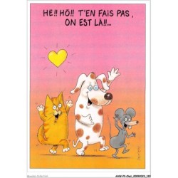 AHWP2-0201 - CHAT - he!!ho!! t'en fais pas on est la !! - félin pour l'autre ! - daniel mennebeuf