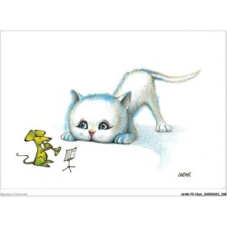 AHWP2-0195 - CHAT - les chats - illustrateur f castan