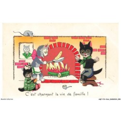AQFP10-0707-CHAT - la vie en famille - CARTE A SYSTEME