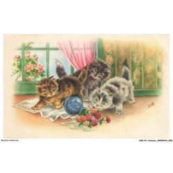 ASBP2-0110-ANIMAUX - CHATS ET LES FLEURS