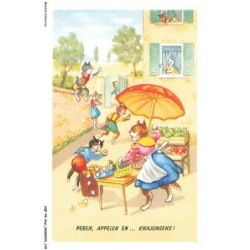 AQFP8-0572-CHAT - le marché de légumes
