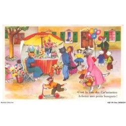 AQFP8-0505-CHAT - la fete des cat'minettes - marché de bouquets