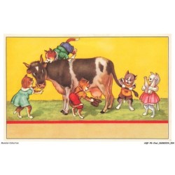 AQFP8-0507-CHAT - la vache et les chats