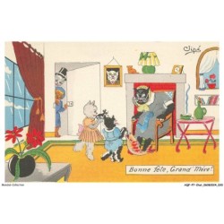 AQFP7-0449-CHAT - grande mere et fillettes