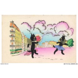 AQFP10-0691-CHAT - la danse - CARTE A SYSTEME