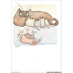 AHWP2-0142 - CHAT - hin - ti mimite - dessin original de hin
