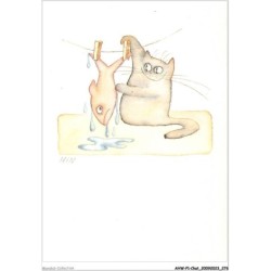 AHWP1-0139 - CHAT - ti mimite - dessin original de hin