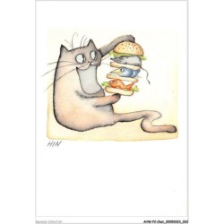 AHWP2-0152 - CHAT - hin - ti mimite - dessin original de hin