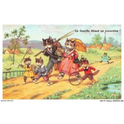 ASBP2-0108-ANIMAUX - CHATS - LA FAMILLE MINET EN EXCURSION