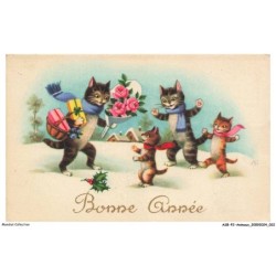 ASBP2-0076-ANIMAUX - CHATS - BONNE ANNEE