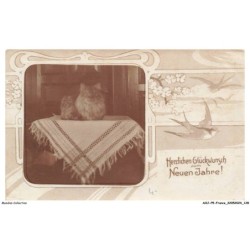 AOJP5-0322-CHAT - UN CHAT - HERZFICHEN GLUCKWUNSCH ZUM NEUEN JAHRE