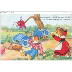 AKYP7-0659-CHAT - C'EST TOUJOURS QUAND ON EST PRESSE QUE DES CHOSES COMME CA ARRIVENT