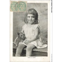 AKYP7-0665-CHAT - FILLETTE ET CHAT