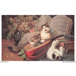 ASHP6-0343-CHAT - LES MELOMANES - CHATS JOUANT DE LA MUSIQUE