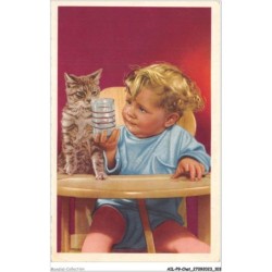 AILP9-0888 - CHAT - enfant et chat