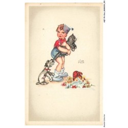 AQFP8-0553-CHAT - la fillette et son chat