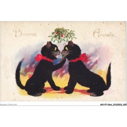 AKYP7-0619-CHAT - BONNE ANNEE - DEUX CHATS FLORENCE BARNES 5331