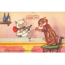 MIKIDP1-007- DEUX CHATS L ALCOOL TUE