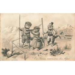 MIKIDP1-024- CHATS HUMANISES EN SUISSE ASCENSION DES ALPES GAUFREE