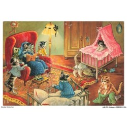 ASBP1-0009-ANIMAUX - CHATS - FAMILLE DE CHAT