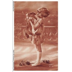 AWOP18-0984-ANIMAUX - Chat et fillette