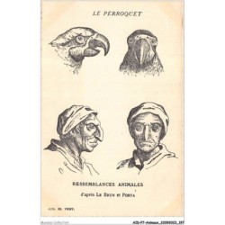 AIDP7-ANIMAUX-0680 - le perroquet - resemblances animales d'après le brun et porta