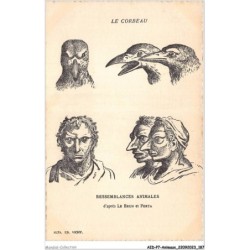 AIDP7-ANIMAUX-0675 - le corbeau - ressemblances animales d'après le brun et porta
