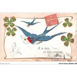 AJGP11-0989 - OISEAUX - A LA HATE - UN BON SOUVENIR