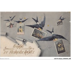 AJGP11-0992 - OISEAUX - BONNE ET HEUREUSE ANNEE