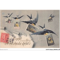 AJGP11-0995 - OISEAUX - BONNE ET HEUREUSE ANNEE