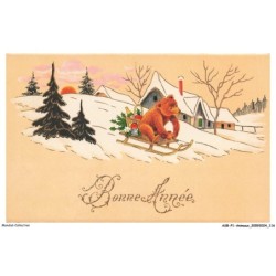 ASBP1-0059-ANIMAUX - OURS - BONNE ANNEE