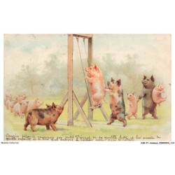 ASBP1-0058-ANIMAUX - COCHONS ET UNE BALANCOIRE