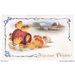 ASHP16-1031-ANIMAUX - JOYEUSES PAQUES - POUSSINS ET POT