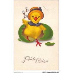 AJGP9-0816 - OISEAUX - FROHLICHE OSTERN PAQUS POUSSIN OEUF