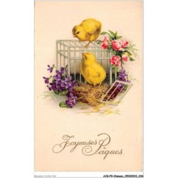 AJGP9-0801 - OISEAUX - JOYEUSES PAQUES