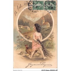 AJGP9-0811 - OISEAUX - JOYEUSES PAQUES