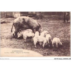 AIDP5-ANIMAUX-0394 - l'auvergne - repas en famille