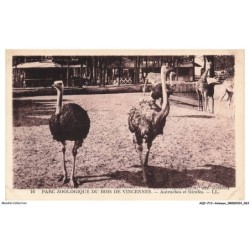 AQYP12-0742-ANIMAUX - Parc zoologique du bois de vincennes - Autruches et girafes