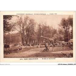 AJXP9-0925 - ANIMAUX - PARC ZOOLOGIQUE - Girafes et autruches