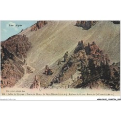 ANKP9-0720-05 - Vallée du queyras - Route des alpes - Le case déserte - Rochers de gypse - Route du col izoard