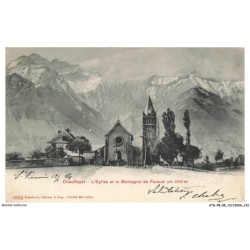 ATDP8-0635-05 - CHAUFFAYER - L'église et la montagne de faraud