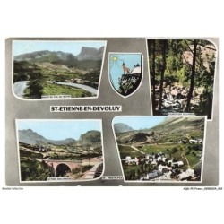 AQDP2-0107-05 - SAINT-ETIENNE-EN-DEVOLUY - Route du col noyer - Source des grillardes - Vue générale - Le pont des étroi