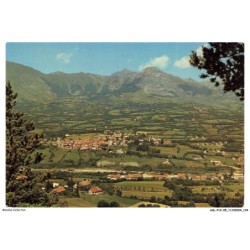 ASLP12-0824-05 - SAINT-BONNET - Vue générale et pic de chailliol-le-vieux - Au premier plan le drac et la route napoléon