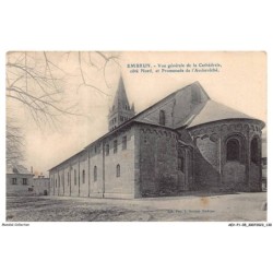AEVP1-0066-05 - EMBRUN - Vue générale de la cathédrale - Coté nord et promenade de l'archeveché
