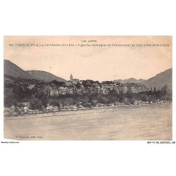 AEVP1-0055-05 - EMBRUN - La durance et le roc - A gauche montagnes de chateauroux - Au fond celles de saint-crépin