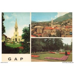 ATDP9-0668-05 - Sur la route des grandes alpes - GAP - La cathédrale - Vue générale jardin public la pépinière