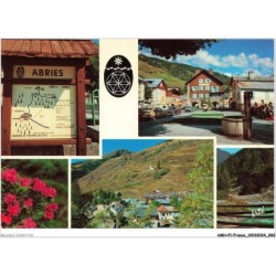 AMHP1-0042-05 - Hautes-alpes - DAUPHINE - Vallée du queyras - Abries - La place - Le village - Le calvaire