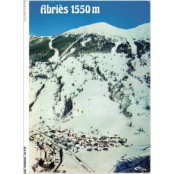 ALXP2-0138-05 - ABRIES - 1550 M - Vue générale aérienne sur la vallée et les pistes