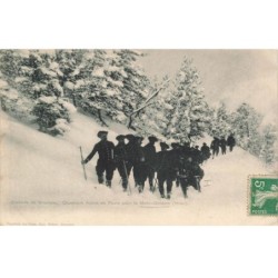 MIKII-0655 05 CHASSEURS ALPINS EN ROUTE POUR MONT-GENEVRE